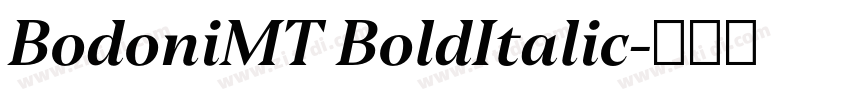 BodoniMT BoldItalic字体转换
